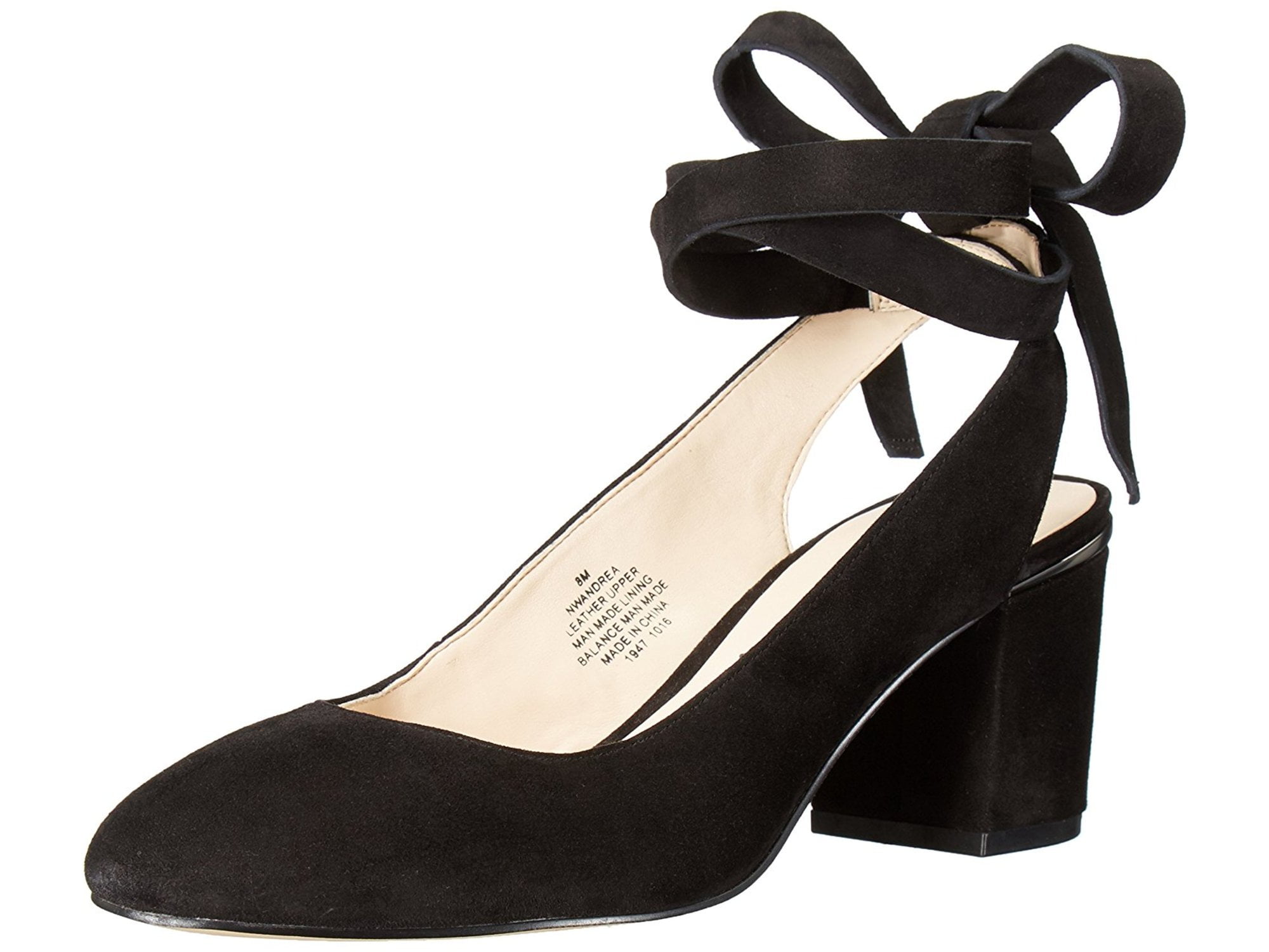 Nine West Women's Andrea Suede Black Ankle-High Leather Pump - 7M ...