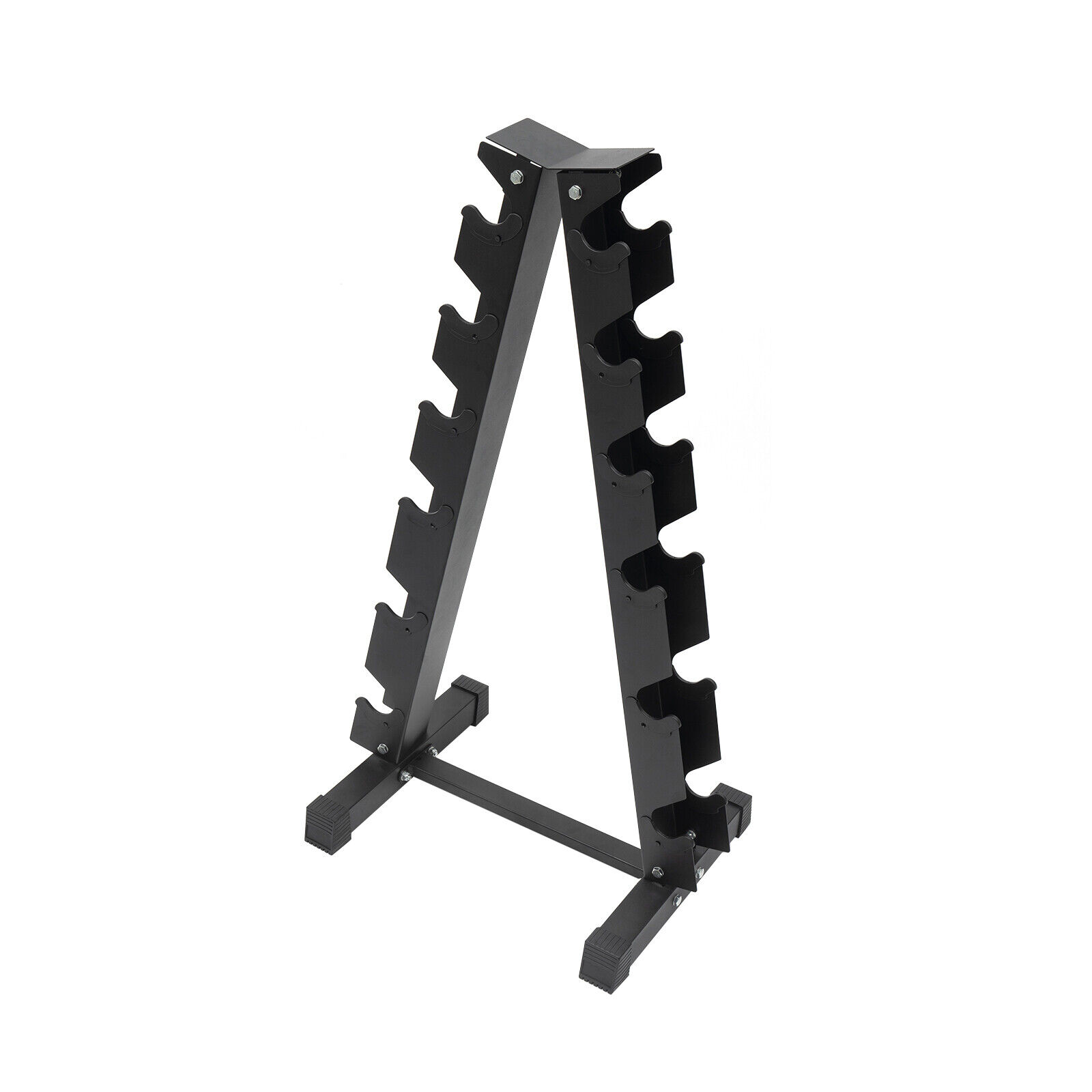 ToppiJoy Floortop Dumbbell Rack Stand Only, Weight Rack for Home Dumbbells Compact A-Frame Home Gym 6 Pairs of Dumbbells (Black)