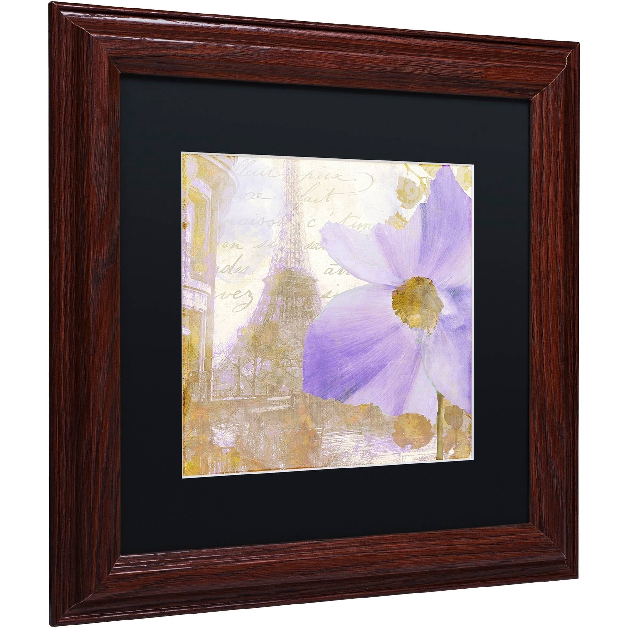 Trademark Fine Art "Purple Paris I" Canvas Art by Color Bakery Black Matte, Wood Frame