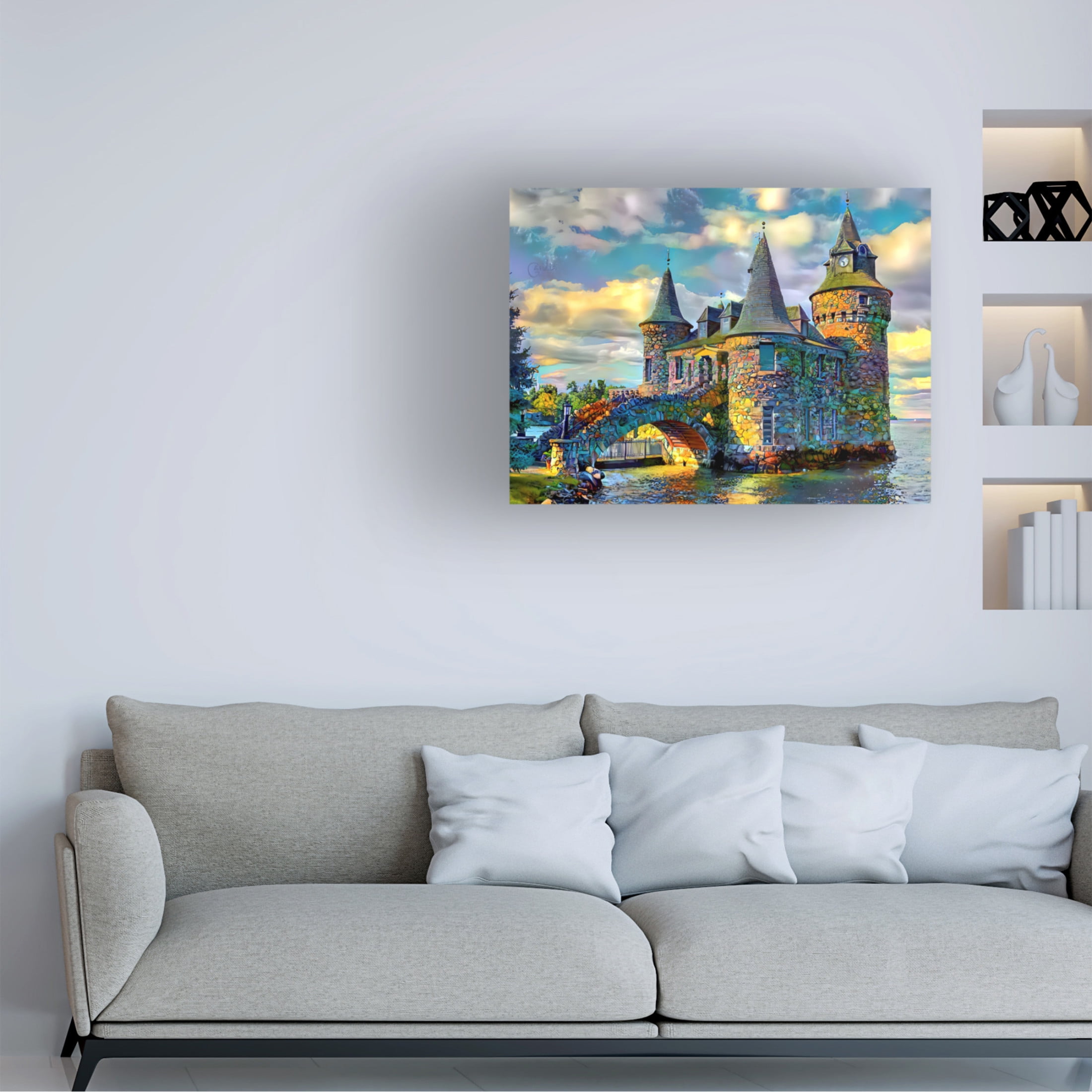 Canvas Wall Art - Pedro Gavidia 'United States New York Alexandria Bay Boldt Castle' Wall Art for Living Room, Bedroom, or Office Décor by Trademark Fine Art - 47 x 35 Inches