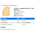 thumbnail image 2 of Air Filter - Compatible with 2018 - 2022 BMW 530e 2019 2020 2021, 2 of 2