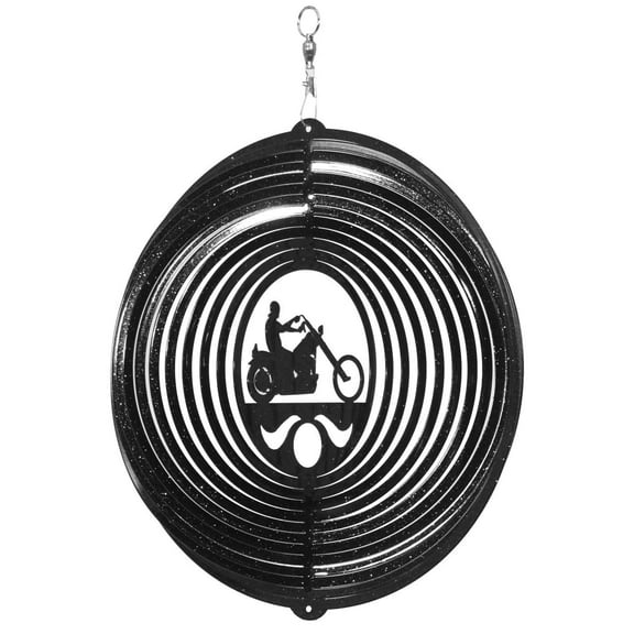 SWEN Products EASY LOW RIDER MOTORCYCLE Swirly Metal Wind Spinner