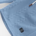 thumbnail image 5 of Mens Shorts Jacquard Casual Cable Knit Drawstring Elastic Waist Summer Beach Lounge SweatShorts Texture Short Pants with Wide Contrast Waistban Light Blue XXL, 5 of 6