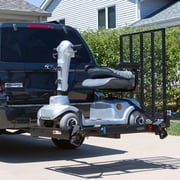Silver Spring Steel Mobility Scooter and Wheelchair Hitch Carrier with 42” Folding Ramp
