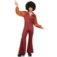 thumbnail image 4 of Leg Avenue Men's Disco Leisure Suit Halloween Costume, Orange, Small, 4 of 5