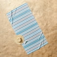 thumbnail image 3 of Better Homes & Gardens Coastal Tropez Striped Blue & Gray Cotton-Blend Beach Towel, 3 of 7