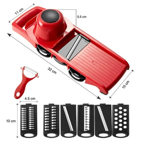 

Walfos Creative Mandolin Plastic Vegetable Fruit Slicer & Cutter Adjustable Stainless Steel Blade Carrot Potato Grater