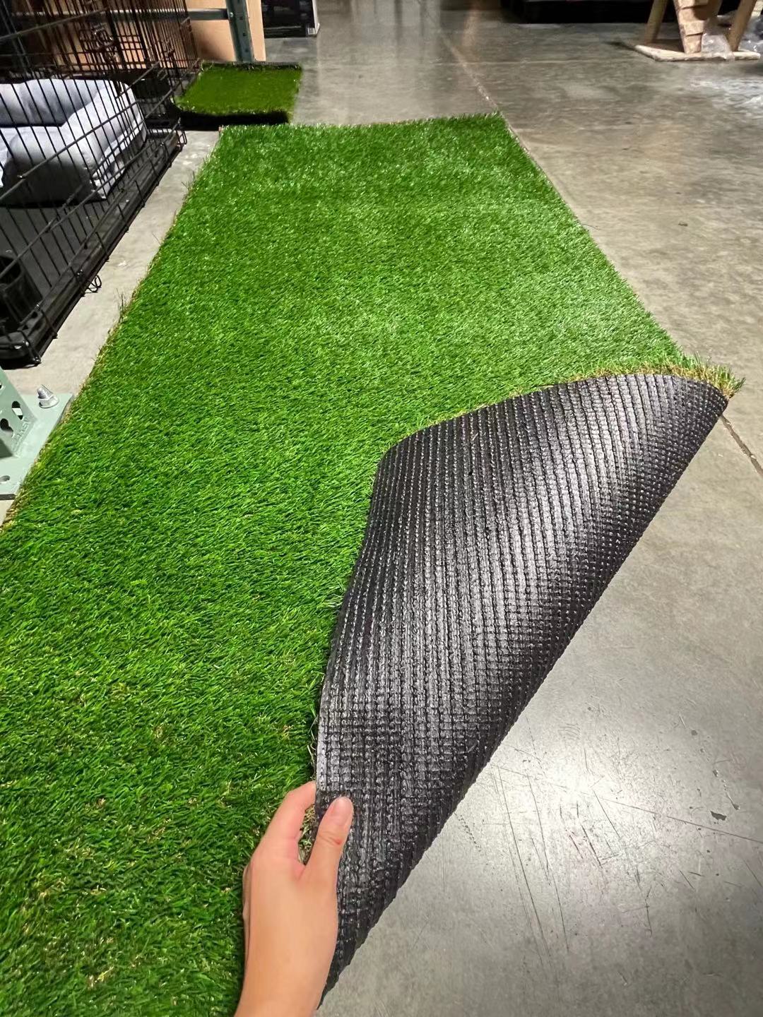 Qpets Professional Dog Grass Mat 3' x 6.6 inch, Artificial Turf Has Drainage, Green