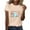 Khaki, variant on QUNYINEY Pullover Women's T-Shirts Crew Neck Casual Short Sleeve Easter Tops Loose Funny Tops for Women Trendy