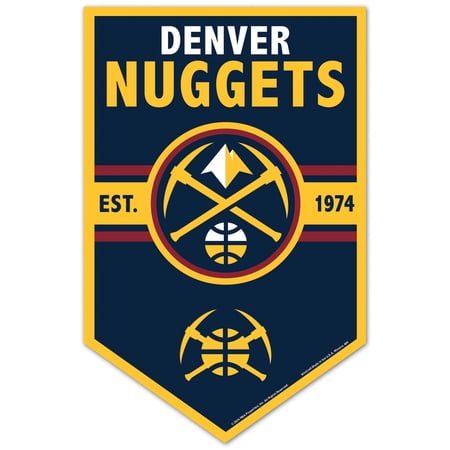 WinCraft Denver Nuggets 11 x 17 Chevron Wood Sign
