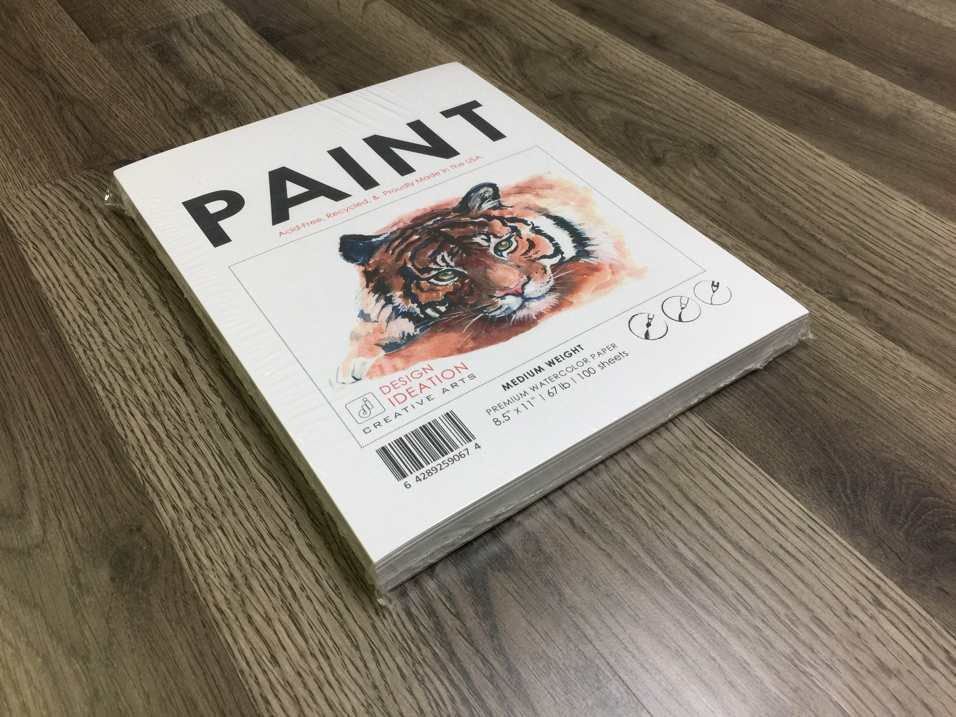WATERCOLOR Paper : Multi-media paper sheets for pencil, ink, marker and watercolor paints. (8.5" x 11")