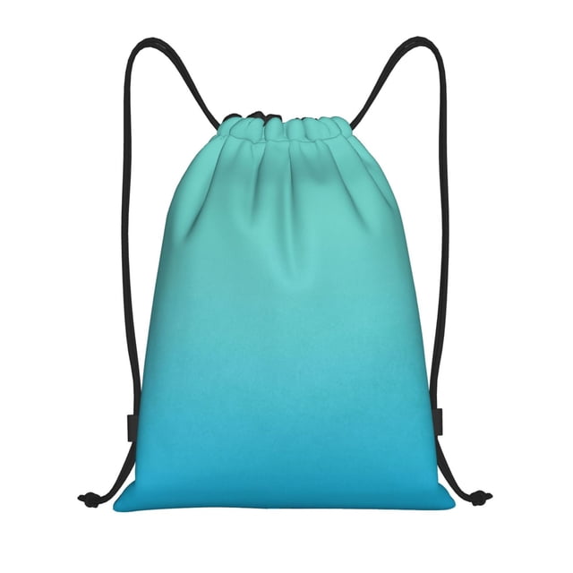 Fotbe Teal Turquoise Bolsa Mochila con Cordón Estampada, Bolsa de Gimnasio Deportiva, Bolsa Cinch, Bolsa con Cordón para Hombres y Mujeres-Medium
