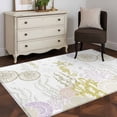 thumbnail image 4 of Ocean Coral Washable Area Rugs 3'x5', Green Shell Seahorse Starfish Abstract Texture Low Pile Throw Living Room Rug Non-Slip Sturdy Edge Binding Carpet for Indoor Entryway Bedside Kitchen, 4 of 9