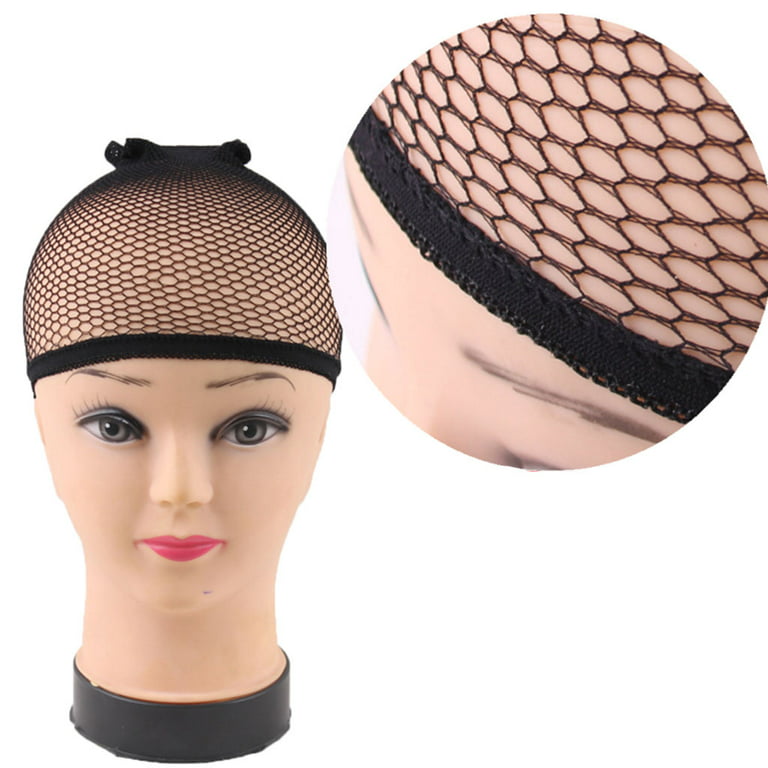 Negj 12 Pack Wig Caps Hair Mesh Wig Cap Hair Nets Wig Stretchable Elastic Hair Net Hair Extensions Clips Clip on Hair Extensions Curly Makeup Head