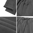 thumbnail image 6 of Men's Corduroy Pants Straight Leg Relaxed Fit Striped Drawstring Spring Fall Casual Trousers, 6 of 7
