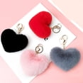 thumbnail image 2 of Coofit Key Chain Fashion Heart Shape Pom Pom Handbag Pendant Purse Charm Phone Charm, 2 of 6