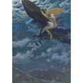 thumbnail image 2 of Edward Robert Hughes 11x14 Gold Ornate Wood Frame and Double Matted Museum Art Print Titled - Dream Idyll (A Valkyrie), 2 of 4