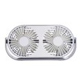 thumbnail image 1 of Sidaley Ventilador de refrigeración USB de doble cabezal de 360°, circulador de aire de verano, aromaterapia, ventilador de coche para el hogar Electrónica blanco, 1 of 6