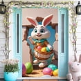 thumbnail image 4 of Easter Door Cover Decorations, 70.8"x35.4" Polyester Fabric Hanging Flag for Indoor & Outdoor Use, Spring Festival Party Door Curtain with Multicolor Holiday Design, 4 of 6