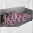 thumbnail image 6 of Floral Soft Flannel Fleece Throw Blanket, Orchid Blossoms in Pink and Mint Shades and Grunge Effect Tropical Plant, Cozy Plush for Indoor and Outdoor Use, 60" x 80", Multicolor, by Ambesonne, 6 of 6