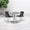 Black, variant on Emma + Oliver 31.5" Square Aluminum Table Set-2 Black Rattan Chairs