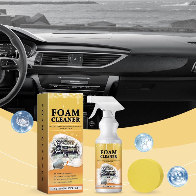Accessoires de Voiture en Liquidation! Nettoyant Mousse Multi-Usage pour Sièges Intérieurs de Voitures, Tableaus de Bord, Entretien de Peinture de Voiture Nettoyant Mousse 150ml pour Maison & Accessoires Automobiles