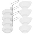 thumbnail image 1 of 1 Ensemble de Bols à Soupe Réutilisables en Plastique Cuillère de Service Réutilisable Ensemble de Bols de Service de Camping Fourniture de Camping, 1 of 9
