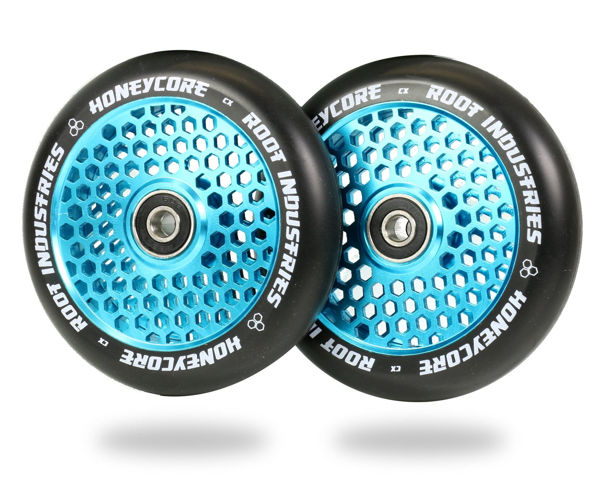 Root Industries 110mm Honeycore Wheels Black/Sky Blue