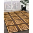 thumbnail image 3 of Ahgly Company Machine Washable Indoor Rectangle Abstract Saddle Brown Area Rugs, 8' x 12', 3 of 7