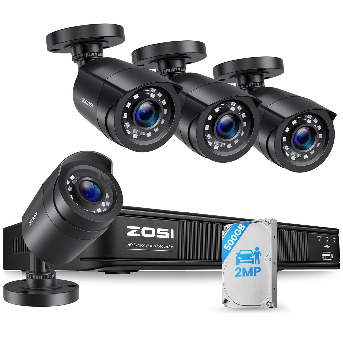 Hiseeu Security Camera System with 10.1'' Monitor 10CH 1TB Hard