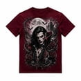 thumbnail image 2 of IWRICH Halloween Shirts for Men Scary Pumpkin Face Print Tees Novelty 3D Print Crewneck Short Sleeve T Shirts 02-Red M, 2 of 4