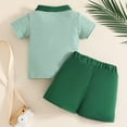 thumbnail image 4 of Trikvn Baby Boy Shorts Set Toddler Gone Fishing Shirt and Shorts Outfit 2-Piece Novelty Summer Outfit Fun Pattern Playwear for Vacation Everyday Wear Elastic Waist, 4 of 7