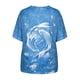 thumbnail image 5 of Puntoco Blusa de manga corta con estampado de manga corta vintage para mujer Puntoco Puntoco-3353, 5 of 9