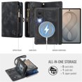 thumbnail image 2 of CaseMe Leather Case for Samsung Galaxy Z Fold8,2 in 1 Detachable Wallet Case with 8-Card Holder Zipper Bills Slot,Magnetic Flip Cover Phone Cases,Black,For Galaxy Z Fold8, 2 of 12