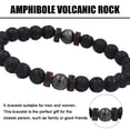 thumbnail image 3 of Men Women Natural Stone Lava Rock Diffuser Bracelet Elastic Yoga Agate Beads Bracelet Bangle, 3 of 5