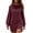 Wine, variant on Chiccall Sweaters for Women Oversized Long Turtleneck Knit Pullover Sweater Dress Black S