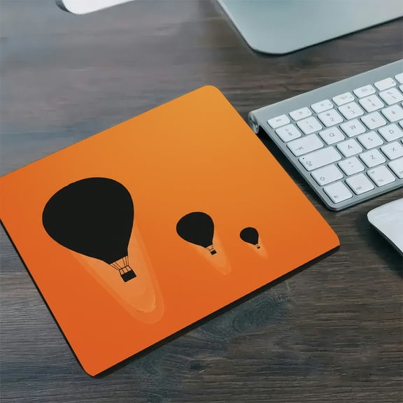 GooTPa 1210inch Sunset Balloon Horizon Personalized Hard Desk Mat with Non-Slip Base Diatom Mud Mouse Pad for Gaming and Office
