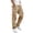Khaki, variant on Zynoxe Cargo Pants for Men with Multi Pocket Comfy Elastic Waist Drawstring Trousers Fashionable Solid Color Hiking Pants Versatile Outdoor Tapered Jogger Pants