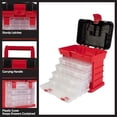 thumbnail image 4 of Portable Tool Box - Small Parts Organizer with Drawers and Customizable Compartments for Hardware, Fishing Tackle, Beads, or Crafts by  (Red), 4 of 9