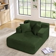 thumbnail image 3 of Homefun Cloud Couch Chaise Sleeper Sofa Bed Space Saving Lazy Plush Corduroy Deep Seat Lounge Living Room Bedroom, 3 of 7