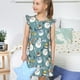 thumbnail image 4 of Fotbe Snowflake Scarf Snowman Vestido de Dormir para Niñas de 3 a 10 Años, Mangas Cortas, Estilo Princesa, Pijama Camisón con Mangas Voladas-Large, 4 of 6