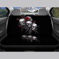 thumbnail image 4 of Qpednta Skull Rose Car Seat Covers Sets 4Pcs Front Seat Protector Carseat Rear Split Bench Cover Universal Vehicle Seat Protector Fit Most Car Truck SUV, 4 of 7