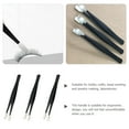 thumbnail image 3 of WEUVEB Pinces pour Femmes 3 Pcs 12x0.39 Po Embout Plat en Acier Inoxydable Noir pour Application de Cils, 3 of 8