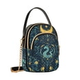 thumbnail image 7 of FORMRS Crossbody Bag for Women Quilted Travel Shoulder Cell Phone Purse with Chain Strap Handbag, Green Dragon Flowers, 7 of 7