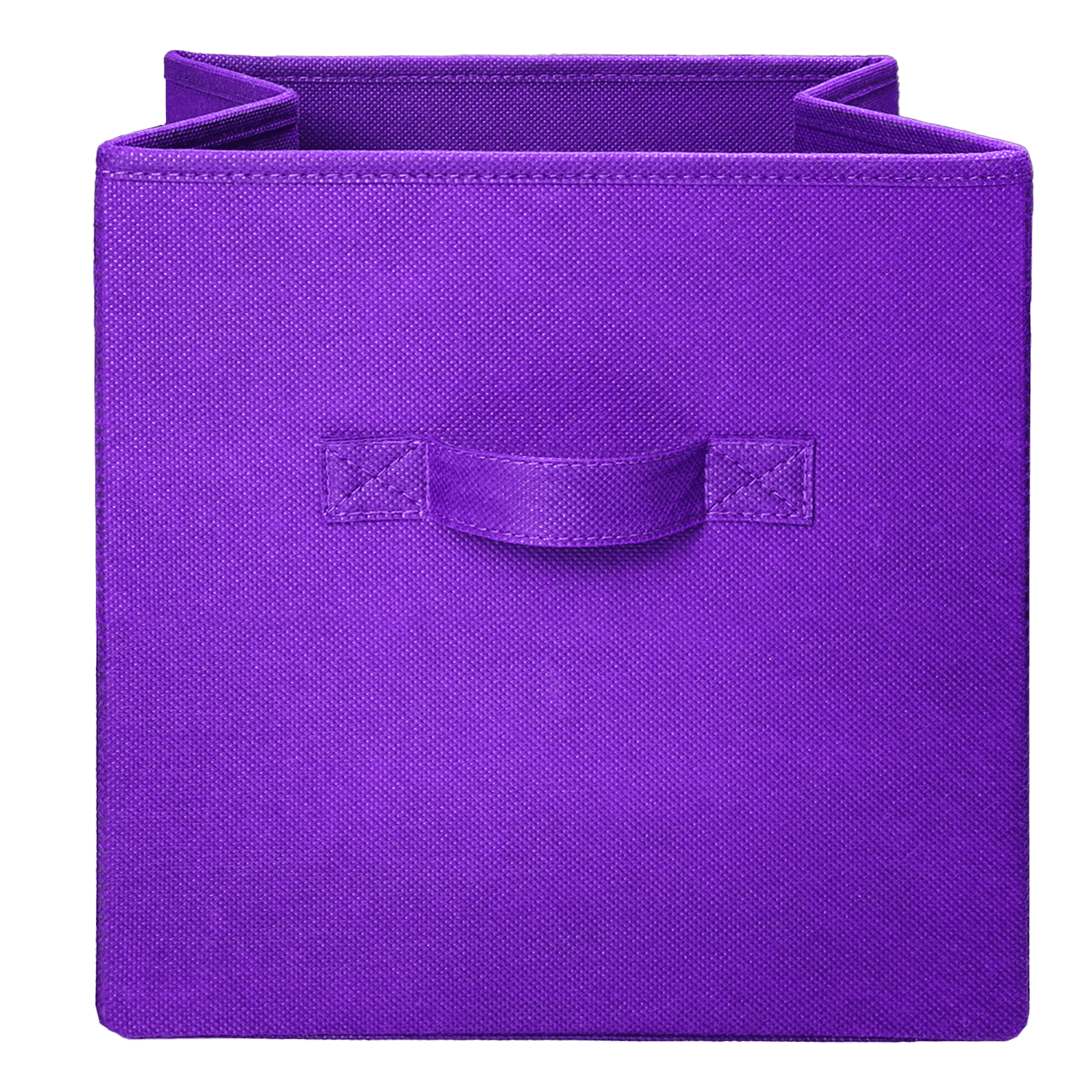 Mainstays Collegiate Collapsible Fabric Bins 10.5X10.5, Dark Grape, 4 Pack