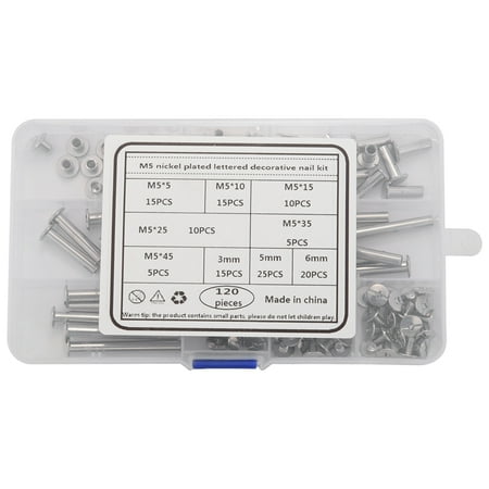 

Chicago Screw Binding Screws Posts Assortment Kit for DIY Leather Bookbinding Crafts(120Pcs )