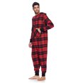 thumbnail image 4 of Ashford & Brooks Mens Flannel Hooded One Piece Pajama Union Jumpsuit, 4 of 5