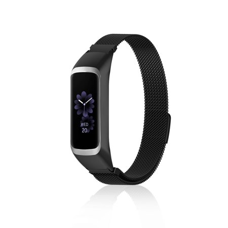 Compatible with Samsung Galaxy Fit E Bands, EEEKit Adjustable Stainless Steel Strap Metal Replacement Wristband for 2019 Samsung Galaxy Fit E SM-R375 Activity Tracker Smart Fitness