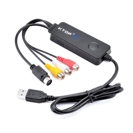 YQZH-US-32 External USB 2.0 Audio Video Capture Card Device for PC and MAC (VHS to DVD Maker,RCA, S-Video,