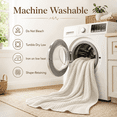 thumbnail image 5 of Unikome Knit Throw Blanket 50" x 60", Soft Lightweight Blanket for Couch, Sofa and Bed, Breathable All Season Decorative Throw, Cream, 5 of 7